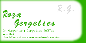 roza gergelics business card